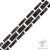 Thumbnail Image 0 of Men's Black and Rose IP Stainless Steel with Carbon Fiber Bracelet - 8.5"