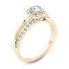 Thumbnail Image 1 of 3/4 CT. T.W. Diamond Square Frame Split Shank Engagement Ring in 14K Gold
