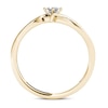 Thumbnail Image 2 of 1/4 CT. T.W. Princess-Cut Diamond Bypass Promise Ring in 14K Gold