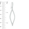 Thumbnail Image 2 of Lab-Created White Sapphire Open Leaf Drop Earrings in Sterling Silver