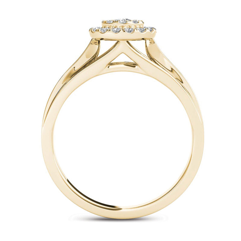 5/8 CT. T.W. Composite Diamond Frame Engagement Ring in 14K Gold