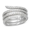 Thumbnail Image 1 of Lab-Created White Sapphire Wrap Ring in Sterling Silver