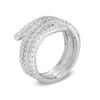 Thumbnail Image 2 of Lab-Created White Sapphire Wrap Ring in Sterling Silver