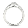Thumbnail Image 3 of 3/8 CT. T.W. Cushion-Shaped Multi-Diamond Frame Split Shank Engagement Ring in 14K White Gold