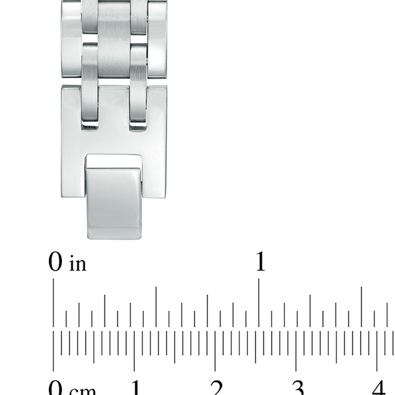Main Image 3 of 1/4 CT. T.W. Diamond Compass Star ID Bracelet in Stainless Steel and 10K Gold - 8.5"