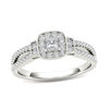 Thumbnail Image 0 of 1/2 CT. T.W. Princess-Cut Diamond Frame Collared Engagement Ring in 14K White Gold