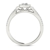 Thumbnail Image 2 of 1/2 CT. T.W. Princess-Cut Diamond Frame Collared Engagement Ring in 14K White Gold