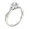 Thumbnail Image 1 of 1/2 CT. T.W. Diamond Frame Twist Engagement Ring in 14K White Gold
