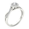 Thumbnail Image 2 of 1/2 CT. T.W. Diamond Frame Twist Engagement Ring in 14K White Gold