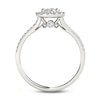 Thumbnail Image 3 of 1/2 CT. T.W. Composite Diamond Frame Engagement Ring in 14K White Gold
