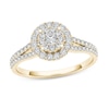 Thumbnail Image 1 of 1/2 CT. T.W. Composite Diamond Frame Engagement Ring in 14K Gold