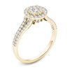 Thumbnail Image 2 of 1/2 CT. T.W. Composite Diamond Frame Engagement Ring in 14K Gold