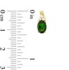 Thumbnail Image 2 of Oval Chrome Diopside and Diamond Accent Drop Earrings in 10K Gold