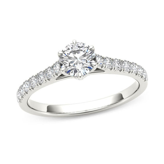 3/4 CT. T.W. Diamond Engagement Ring in 14K White Gold 3/4 CT. T.W. Diamond Engagement Ring in 14K White Gold
