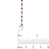 Thumbnail Image 2 of Lab-Created Ruby and White Sapphire Tennis Bracelet in Sterling Silver - 7.25"