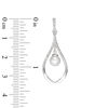Thumbnail Image 1 of 5.0 - 6.0mm Cultured Freshwater Pearl and White Topaz Teardrop Earrings in Sterling Silver