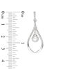 Thumbnail Image 2 of 5.0-6.0mm Freshwater Cultured Pearl and White Topaz Teardrop Earrings in Sterling Silver