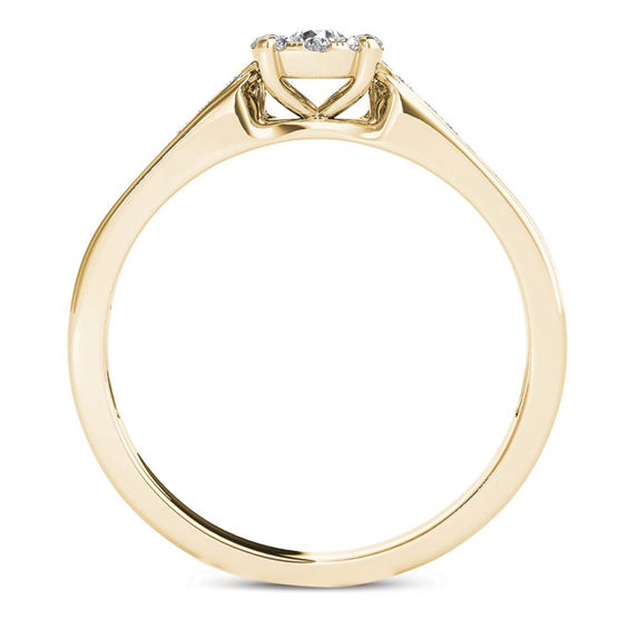 1/4 CT. T.w. Diamond Frame Promise Ring in 14K Gold