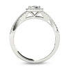Thumbnail Image 2 of 3/8 CT. T.W. Composite Diamond Square Frame Crossover Engagement Ring in 14K White Gold