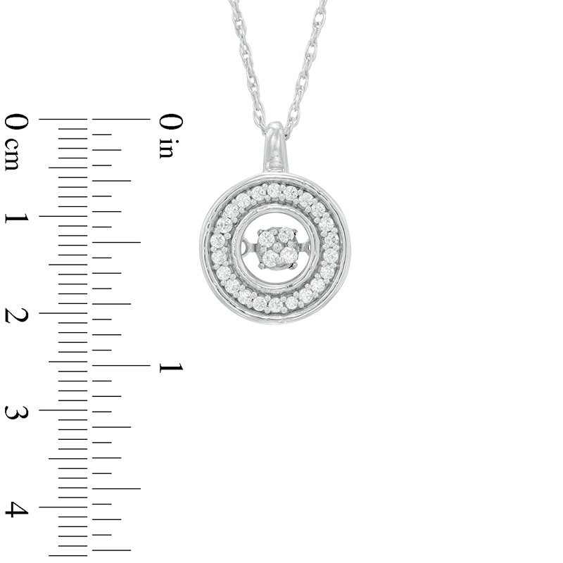 Main Image 2 of 0.15 CT. T.W. Composite Diamond Open Circle Pendant in Sterling Silver