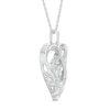 Thumbnail Image 1 of 0.07 CT. T.W. Diamond Composite Double Heart Pendant in Sterling Silver