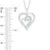 Thumbnail Image 3 of 0.07 CT. T.W. Diamond Composite Double Heart Pendant in Sterling Silver