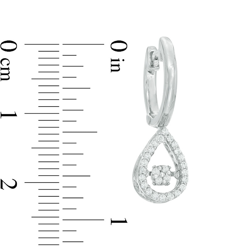 Main Image 2 of 0.23 CT. T.W. Composite Diamond Pear-Shaped Drop Earrings in Sterling Silver