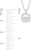 Thumbnail Image 1 of Unstoppable Love™ 1/6 CT. T.W. Composite Diamond Square Frame Pendant in Sterling Silver