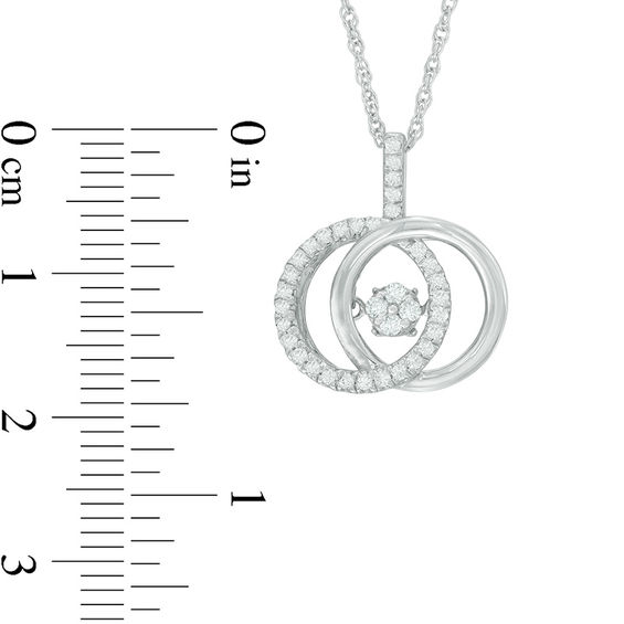 0.23 CT. T.w. Composite Diamond Interlocking Circles Pendant in Sterling Silver