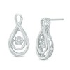 Thumbnail Image 1 of Composite Diamond Accent Infinity Drop Earrings in Sterling Silver