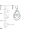 Thumbnail Image 2 of Composite Diamond Accent Infinity Drop Earrings in Sterling Silver