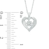 Thumbnail Image 1 of 0.07 CT. T.W. Diamond Composite Heart Frame Pendant in Sterling Silver