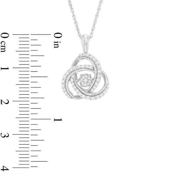 1/4 CT. T.w. Composite Diamond Celtic Knot Pendant in Sterling Silver