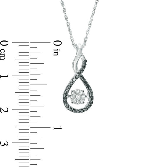 0.18 CT. T.w. Enhanced Black and White Composite Diamond Infinity Pendant in Sterling Silver