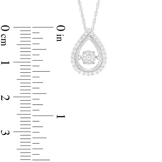 1/5 CT. T.w. Composite Diamond Teardrop Pendant in Sterling Silver