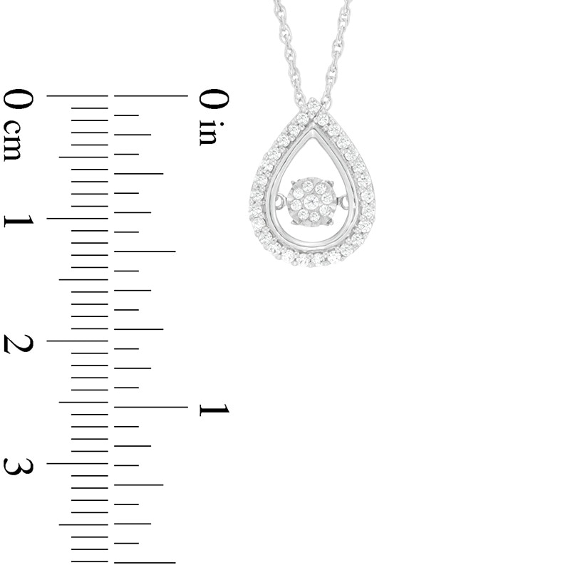 Main Image 3 of 1/5 CT. T.W. Composite Diamond Teardrop Pendant in Sterling Silver