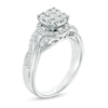 Thumbnail Image 1 of 3/4 CT. T.W. Princess-Cut Composite Diamond Frame Ring in 10K White Gold
