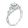 Thumbnail Image 2 of 1 CT. T.W. Diamond Frame Collar Engagement Ring in 14K White Gold