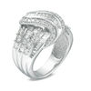 Thumbnail Image 2 of 2 CT. T.W. Baguette and Round Diamond Knot Ring in 10K White Gold