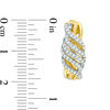 Thumbnail Image 2 of 1/2 CT. T.W. Diamond Swirl Vintage-Style Hoop Earrings in 10K Gold