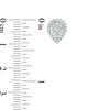 Thumbnail Image 2 of 1/2 CT. T.W. Composite Diamond Pear-Shaped Stud Earrings in 10K White Gold
