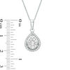 Thumbnail Image 2 of 1/2 CT. T.W. Diamond Teardrop Frame Pendant in 10K White Gold