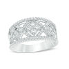 Thumbnail Image 1 of 1/2 CT. T.W. Diamond Geometric Ring in 10K White Gold