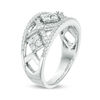 Thumbnail Image 2 of 1/2 CT. T.W. Diamond Geometric Ring in 10K White Gold