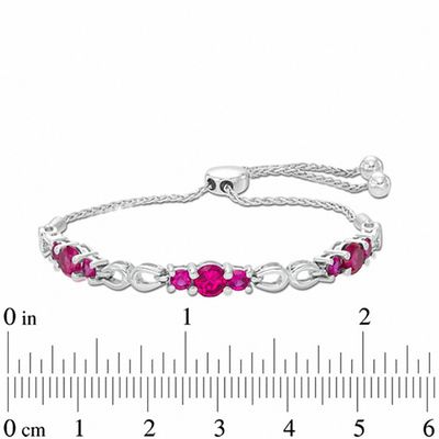 Milky quartz with inclusions of Ruby bracelet