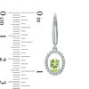 Thumbnail Image 3 of Oval Peridot and Lab-Created White Sapphire Pendant and Earrings Set in Sterling Silver