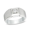 Thumbnail Image 1 of 1/6 CT. Diamond Solitaire Square Frame Ring in 10K White Gold