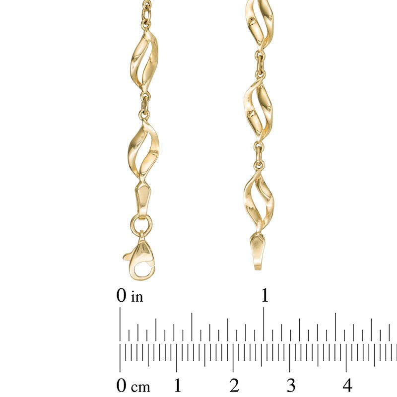 Main Image 2 of Flame Link Necklace in 10K Gold - 17"