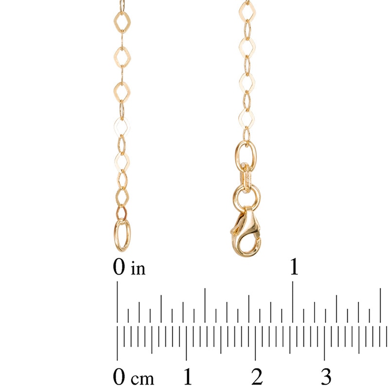 Main Image 2 of Geometric Double Row Necklace in 14K Gold