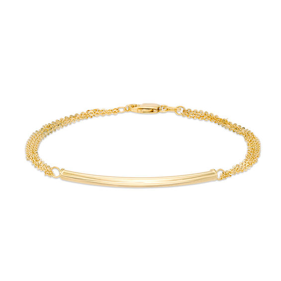 Multi-Strand Bar Bracelet in 10K Gold - 7.5"